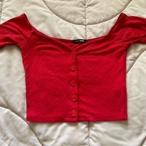 Fashion Nova, S, Red Crop Top